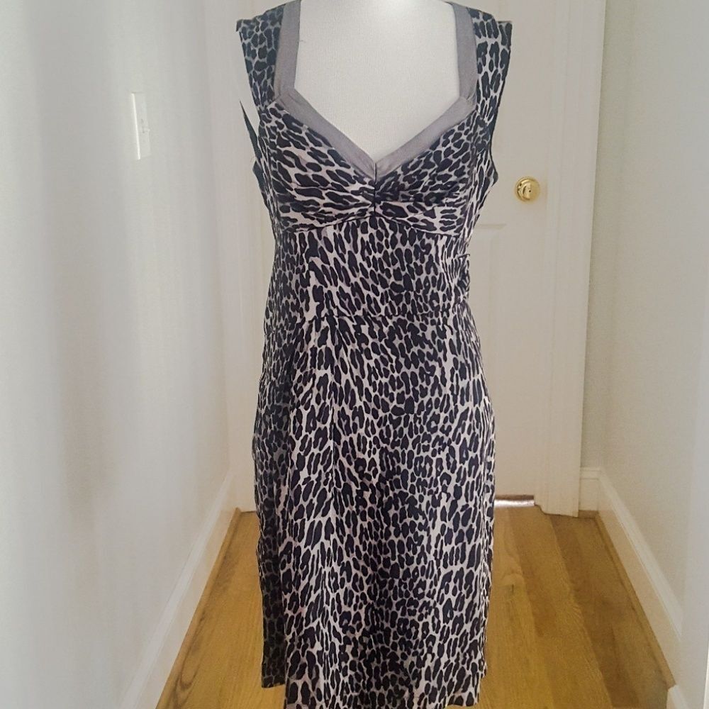 NANETTE LEPORE “EverMore” Leopard Print Silk Dress